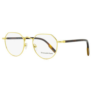 Zegna Geometric Vicuna Eyeglasses EZ5238 030 Yellow Gold/Havana 50mm